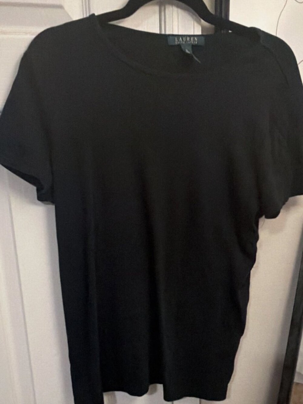 Black XL Women's Black Short Sleeve Tee - Lauren Ralph Lauren